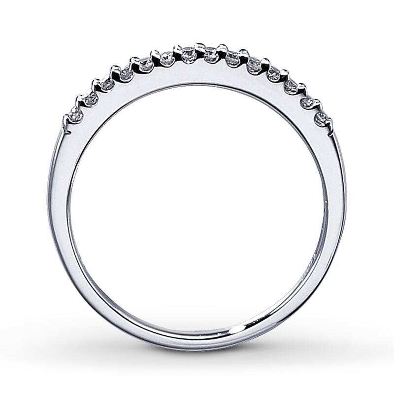Main Image 2 of Previously Owned Wedding Band 1/6 ct tw Round-cut Diamonds 14K White Gold