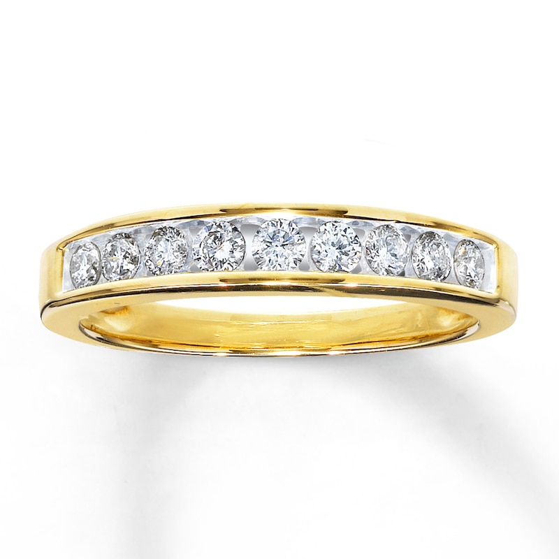 Main Image 1 of Previously Owned Diamond Wedding Band 3/8 ct tw Round-cut 14K Yellow Gold