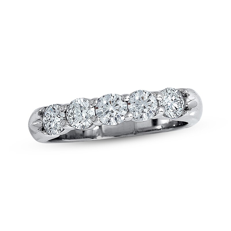 Main Image 1 of Previously Owned Diamond Anniversary Band 1 ct tw Round-cut 18K White Gold