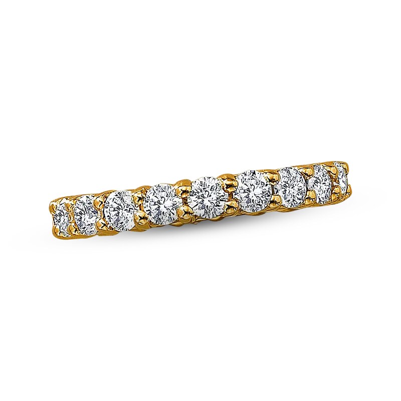 Main Image 1 of Previously Owned Diamond Eternity Ring 2 ct tw Round-cut 14K Yellow Gold - Size 7