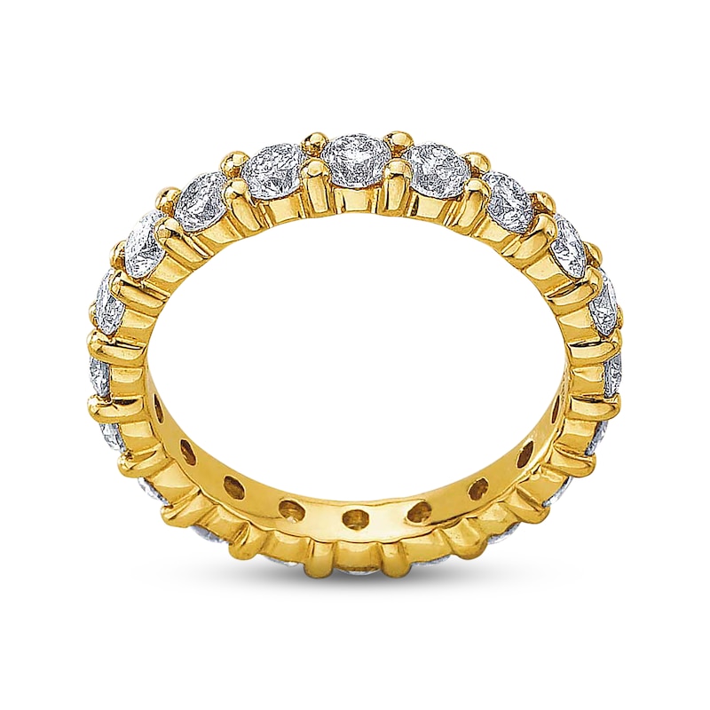 Main Image 2 of Previously Owned Diamond Eternity Ring 2 ct tw Round-cut 14K Yellow Gold - Size 7