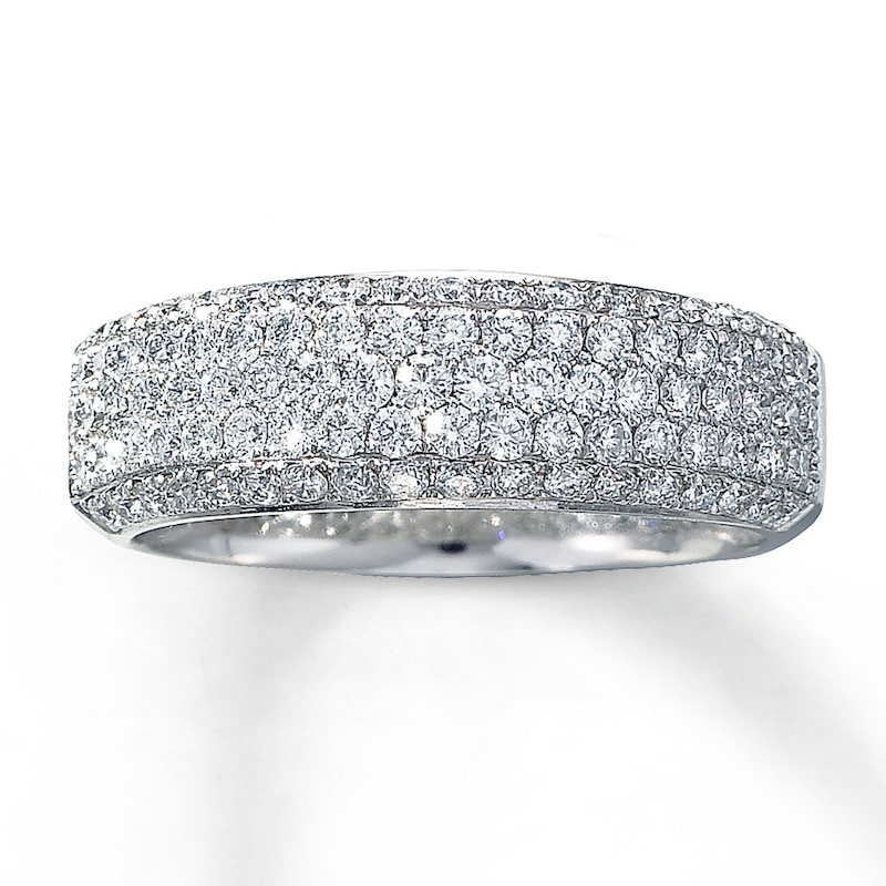 Main Image 1 of Previously Owned Diamond Anniversary Band 1 ct tw Round-cut 14K White Gold