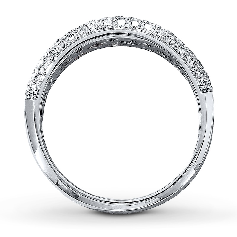 Main Image 2 of Previously Owned Diamond Anniversary Band 1 ct tw Round-cut 14K White Gold