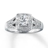 Previously Owned Diamond Ring 5/8 cttw Round-cut 14K White Gold