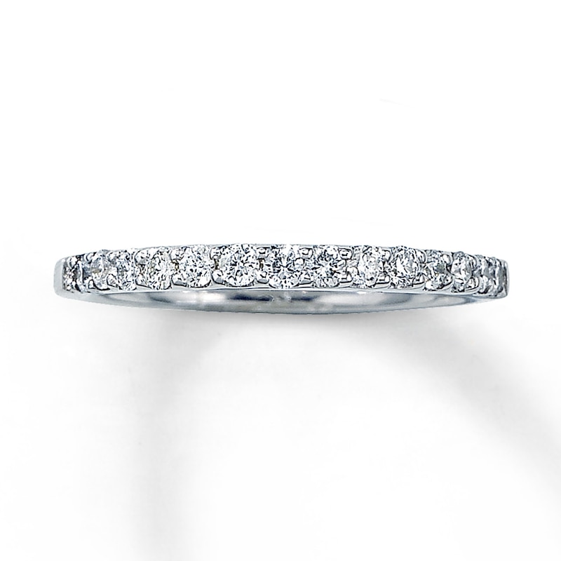 Main Image 1 of Previously Owned Wedding Band 1/3 ct tw Round-cut Diamonds 14K White Gold