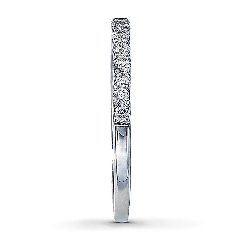 Main Image 3 of Previously Owned Wedding Band 1/3 ct tw Round-cut Diamonds 14K White Gold