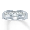 Thumbnail Image 1 of Previously Owned Men's Wedding Band 1 ct tw Square-cut Diamonds 14K White Gold