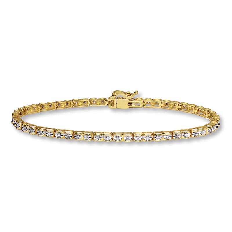 Main Image 1 of Previously Owned Bracelet 1/4 ct tw Diamonds 10K Yellow Gold
