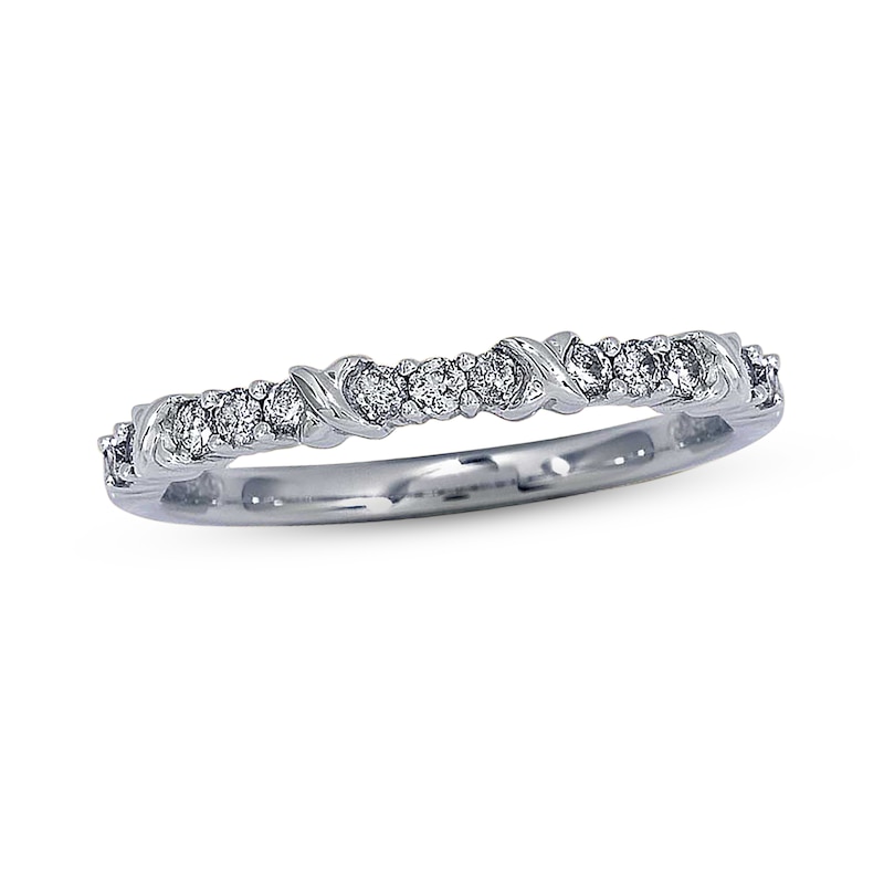 Main Image 1 of Previously Owned Diamond Anniversary Band 1/4 ct tw Round-cut 14K White Gold