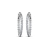 Thumbnail Image 2 of Previously Owned Diamond Hoop Earrings 1-1/2 ct tw Round-cut 14K White Gold