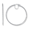 Thumbnail Image 1 of Previously Owned Diamond Hoop Earrings 1 ct tw Round-cut 10K White Gold