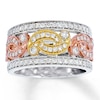 Thumbnail Image 1 of Previously Owned Diamond Ring 3/4 ct tw Round-cut 14K Tri-Color Gold