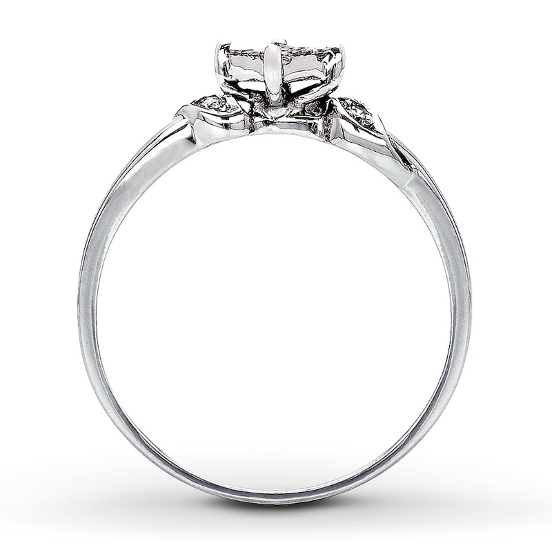 Main Image 2 of Previously Owned Promise Ring 1/6 ct tw Diamonds 14K White Gold