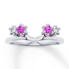 Thumbnail Image 1 of Previously Owned Pink Sapphire Enhancer Ring 1/2 ct tw Diamonds 14K White Gold