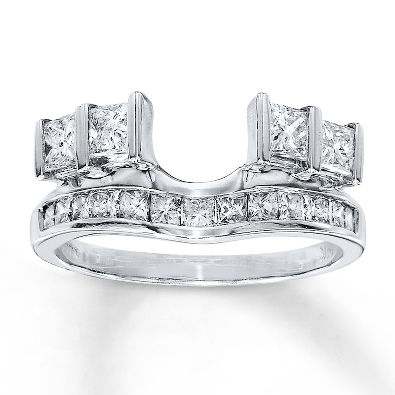 Previously Owned Diamond Enhancer Ring 1 carat tw Princess-cut 14K ...