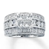 Thumbnail Image 0 of Previously Owned Diamond Engagement Ring 3-1/2 ct tw Princess & Round 14K White Gold