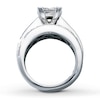 Thumbnail Image 1 of Previously Owned Diamond Engagement Ring 3-1/2 ct tw Princess & Round 14K White Gold