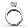 Thumbnail Image 2 of Previously Owned Diamond Engagement Ring 3-1/2 ct tw Princess & Round 14K White Gold