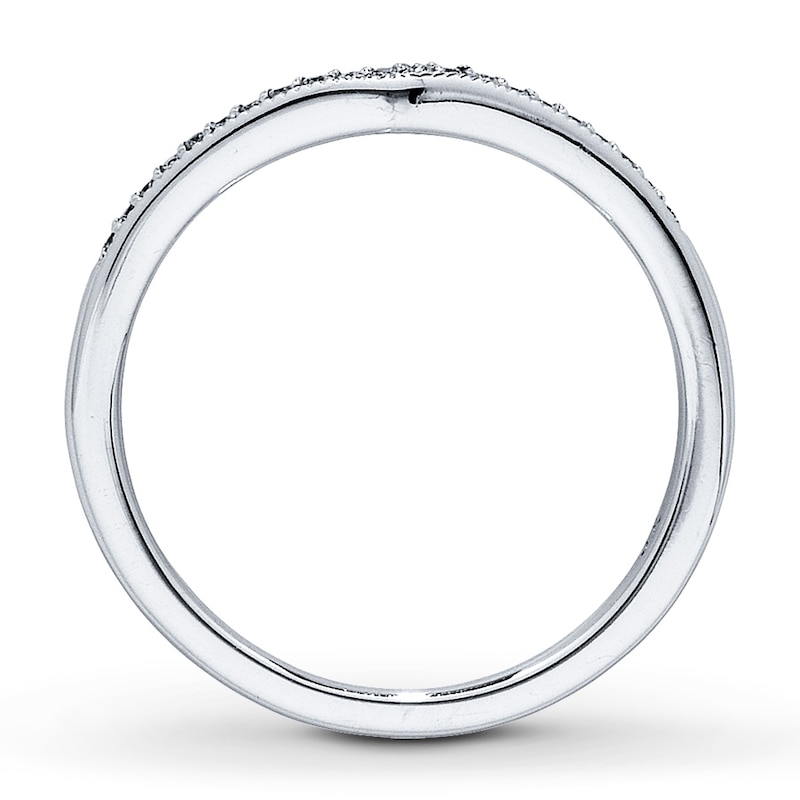 Previously Owned Contour Anniversary Band 1/15 ct tw Round-cut Diamonds 14K White Gold