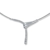 Thumbnail Image 0 of Previously Owned Diamond Necklace 1 ct tw Round-Cut 14K White Gold 18"