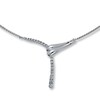 Thumbnail Image 0 of Previously Owned Diamond Necklace 1 ct tw Round-Cut 14K White Gold 18"