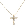 Thumbnail Image 0 of Previously Owned Diamond Cross Necklace 1/4 cttw 18K Yellow Gold 18"