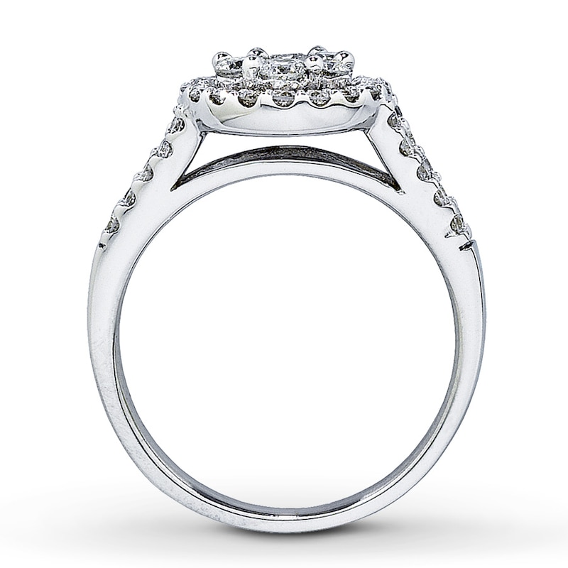 Main Image 2 of Previously Owned Diamond Fashion Ring 1 ct tw Round-cut 14K White Gold