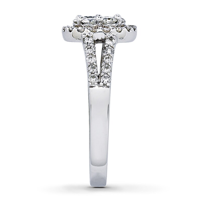 Main Image 3 of Previously Owned Diamond Fashion Ring 1 ct tw Round-cut 14K White Gold