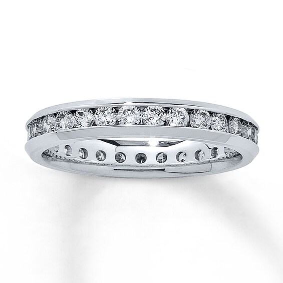 Previously Owned Diamond Anniversary Eternity Band 1 ct tw Round-cut 14K White Gold 6