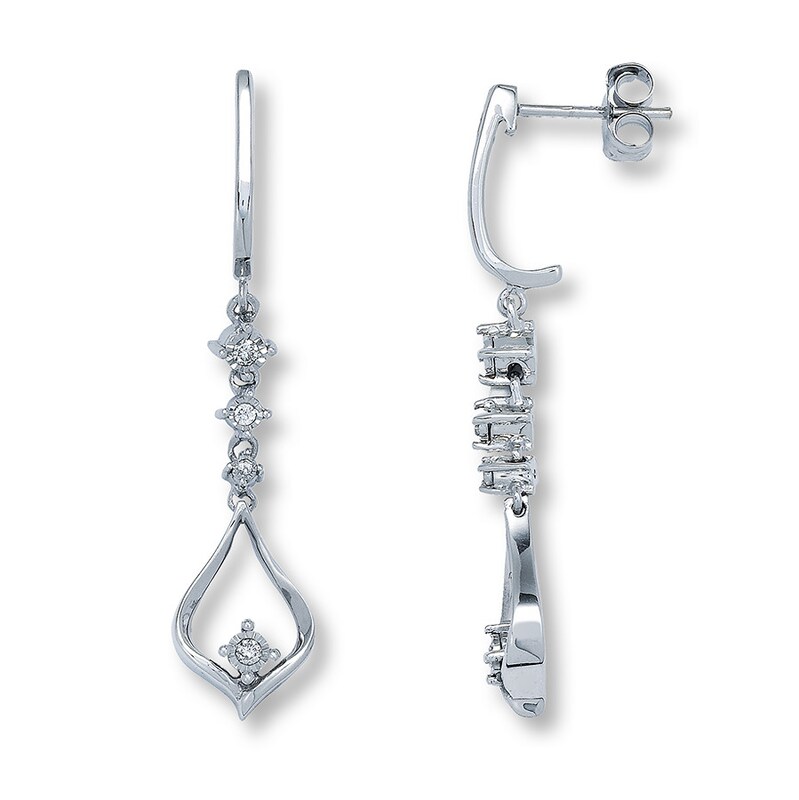 Main Image 1 of Previously Owned Diamond Earrings 1/10 ct tw 10K White Gold