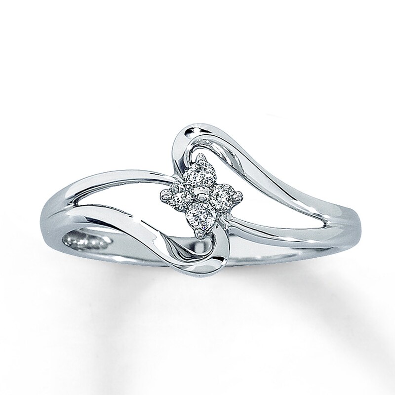 Main Image 1 of Previously Owned Ring 1/15 ct tw Diamonds 10K White Gold