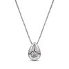 Thumbnail Image 1 of Previously Owned Diamond Teardrop Necklace 1/8 ct tw 14K White Gold 18"