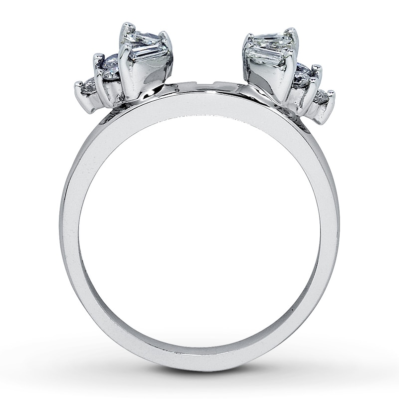 Main Image 2 of Previously Owned Enhancer Ring 1/2 cttw Round & Baguette Diamonds 14K White Gold