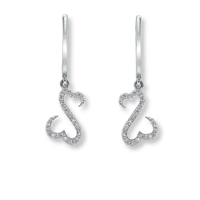 Main Image 1 of Previously Owned Earrings 1/10 ct tw Diamonds 14K White Gold