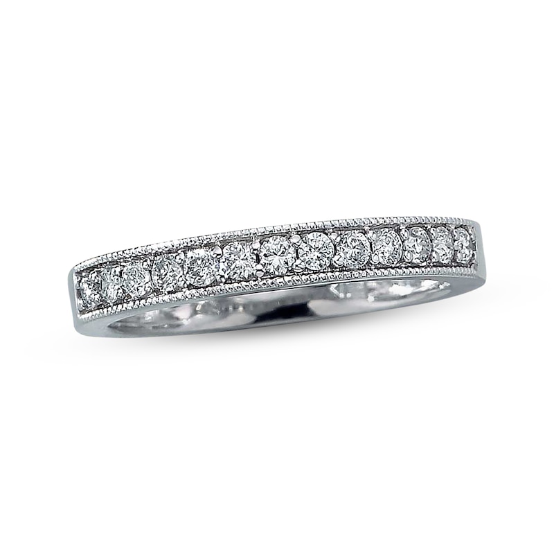 Previously Owned Diamond Wedding Band 1/3 ct tw Round-cut 14K White Gold