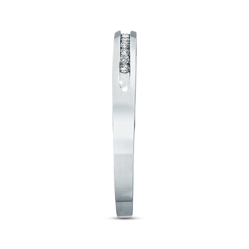 Main Image 3 of Previously Owned Diamond Anniversary Band 1/10 ct tw Round-cut 10K White Gold