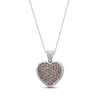 Thumbnail Image 1 of Previously Owned Le Vian Diamond Heart Necklace 1-3/4 cttw 14K Vanilla Gold 18"