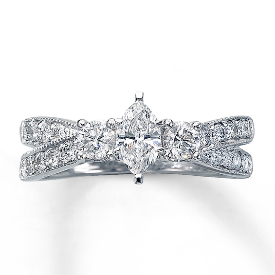 Previously Owned Diamond Engagement Ring 1 ct tw 14K White Gold