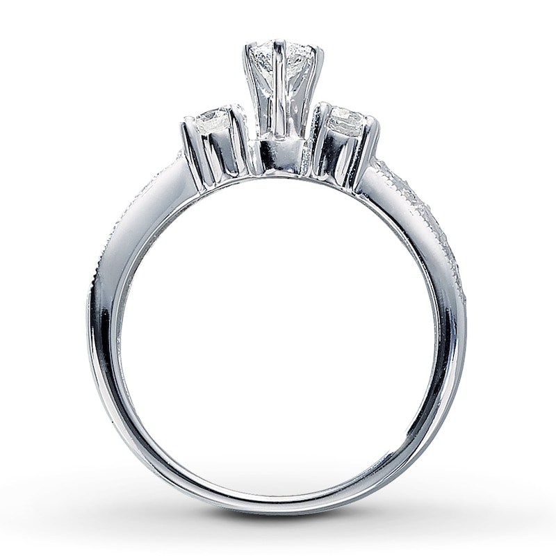 Main Image 2 of Previously Owned Diamond Engagement Ring 1 ct tw 14K White Gold