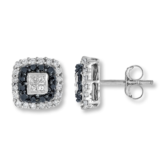 Previously Owned Earrings 1/2 ct tw Diamonds 10K White Gold