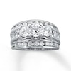 Thumbnail Image 1 of Previously Owned Diamond Engagement Ring 3 ct tw Round & Baguette-cut 14K White Gold