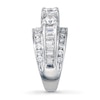 Thumbnail Image 3 of Previously Owned Diamond Engagement Ring 3 ct tw Round & Baguette-cut 14K White Gold