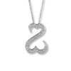 Thumbnail Image 2 of Previously Owned Necklace 1/4 ct tw Diamonds 14K White Gold 20"