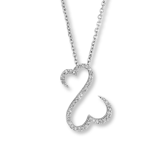 Previously Owned Diamond Necklace 1/10 ct tw 14K White Gold
