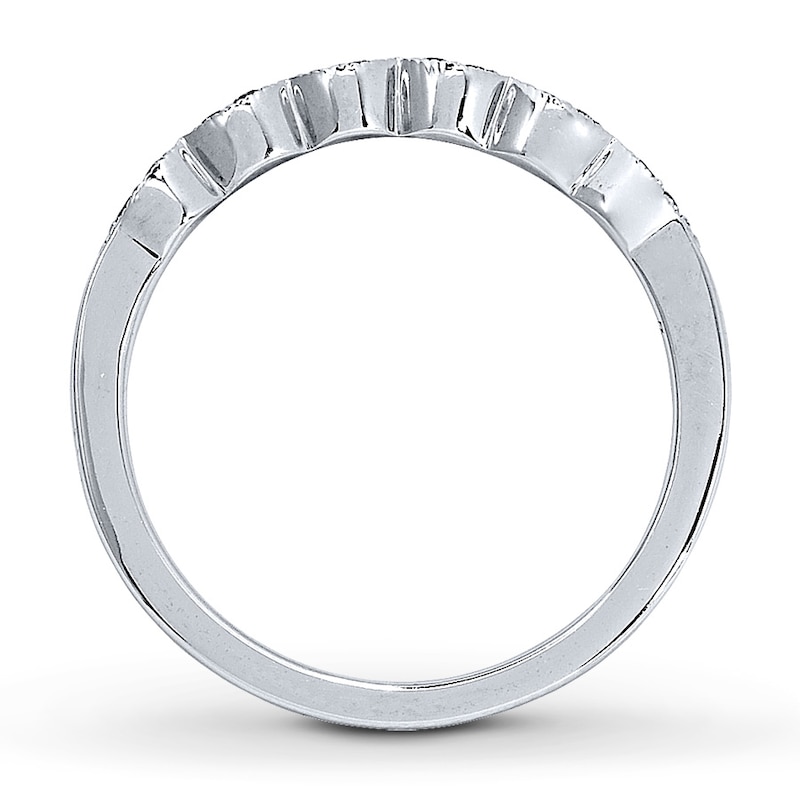 Main Image 2 of Previously Owned Diamond Anniversary Ring 1/10 ct tw Round-cut 14K White Gold