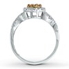 Thumbnail Image 2 of Previously Owned Brown & White Diamond Ring 1/2 ct tw 14K White Gold