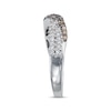 Thumbnail Image 3 of Previously Owned Brown & White Diamond Anniversary Band 1/2 ct tw Round-cut 14K White Gold