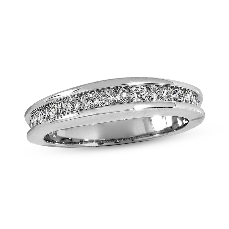 Main Image 1 of Previously Owned Diamond Wedding Band 1-1/6 ct tw Princess-Cut 14K White Gold