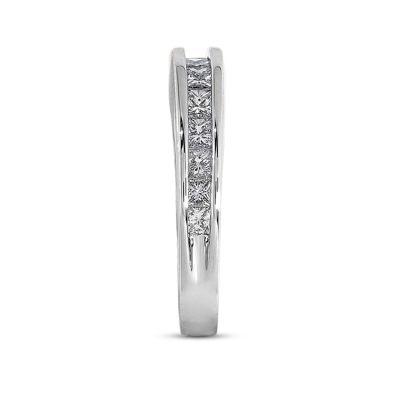 Main Image 3 of Previously Owned Diamond Wedding Band 1-1/6 ct tw Princess-Cut 14K White Gold