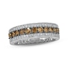 Thumbnail Image 1 of Previously Owned Brown & White Diamond Anniversary Band 3/4 ct tw Round-cut 14K White Gold